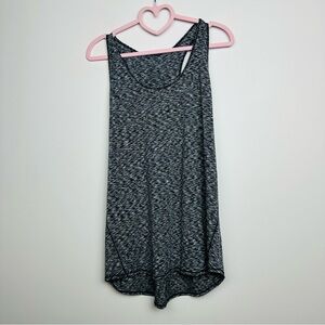 Lululemon Essential Tank Pleated Heathered Black/White Size 10